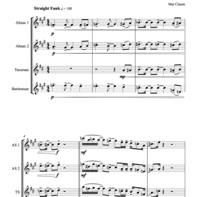 Funk mit Attitude - Funky Sissy für Saxophonquartett (PDF-Download) – Bild 2