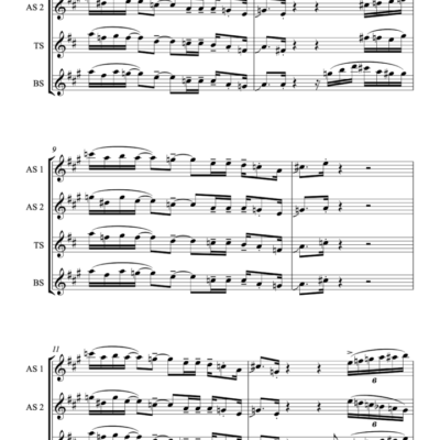 Funk mit Attitude - Funky Sissy für Saxophonquartett (PDF-Download) – Bild 3