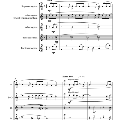 Südamerika-Feeling für dein Ensemble – Green Bossa für Saxophonquartett (PDF-Download) - Image 2