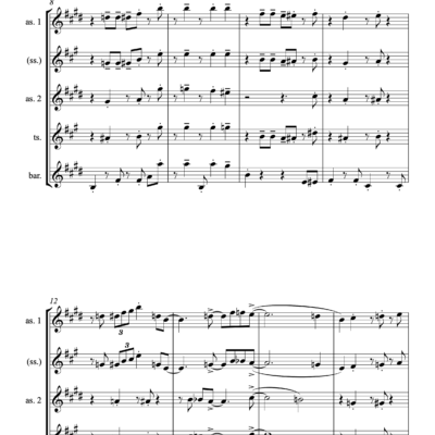 Blues-Feeling trifft 70er-Beat - Plues in P für Saxophonquartett (PDF-Download) - Image 3