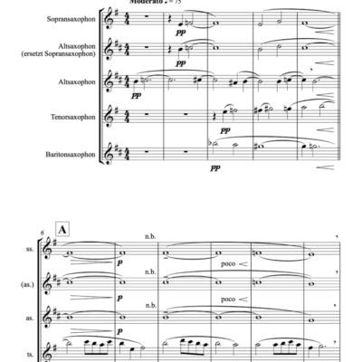 Elegisch und klar – Starship Serenade für Saxophonquartett (PDF-Download) – Bild 2