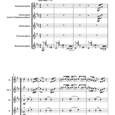 Groove im Dreivierteltakt mit Funkgarantie - Three's a Crowd für Saxophonquartett (PDF-Download) – Bild 2