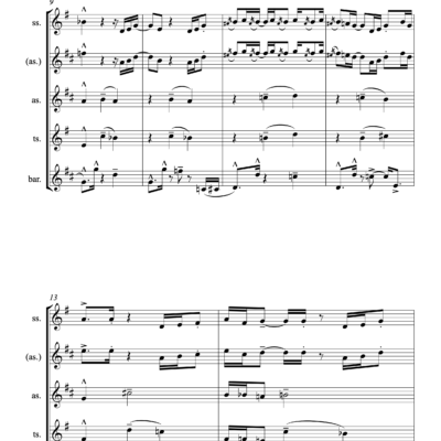 Groove im Dreivierteltakt mit Funkgarantie - Three's a Crowd für Saxophonquartett (PDF-Download) – Bild 3